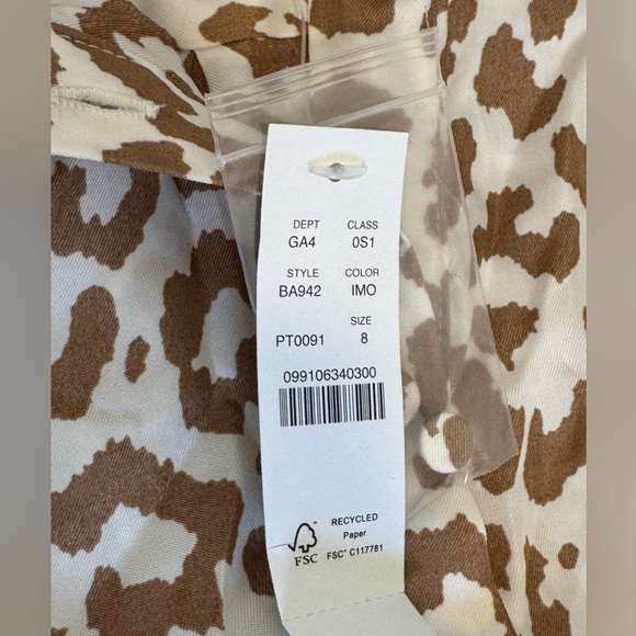 J. Crew Tie-waist Shirt-dress In Bold Leopard woman’s 8 NWT - Picture 9 of 12